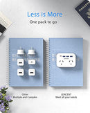 LENCENT AU/NZ to US Plug Adapter with 2 Outlets 4 USB Charger, American Outlet Adapter, Grounded America Travel Adapter for USA Mexico Canada Thailand Peru Philippines Taiwan Vietnam (Type B)