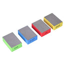 CHICIRIS 4Pcs Diamond Sanding Block, Diamond Hand Tile Polishing Pads, Sanding Pads Tiling Tools, Sandpaper Block 60# 100# 200# 400#, for Tile, Stone, Glass, Metal, Wood Trimming Deburring