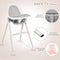 BABY JOY 4-in-1 Baby High Chair, Wooden Highchair Booster Seat w/Adjustable Seat & Double Removable Tray, Infant Dining Chairs Rocking Chair w/Storage Bag, Footrest & 3-Point Safety Belt, Gray