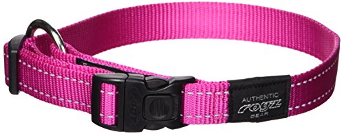 Rogz Classic Reflective Dog Collar Pink Large