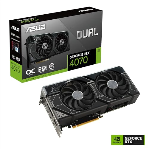 ASUS Dual GeForce® RTX 4070 OC Edition 12GB GDDR6X, IP5X, Auto-Extreme Technology, 144-Hour Validation Program, HDMI 2.1a, DP 1.4a