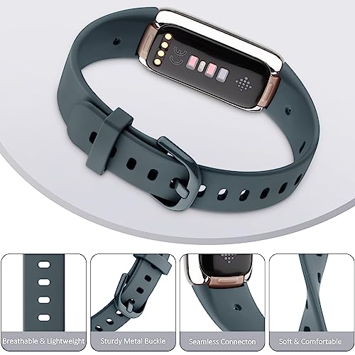 Sport Bands for Fitbit Luxe Bands Women Men, Soft Classic TPU Small Large Adjustable Comfortable Replacement Strap Wristbands for Fitbit Luxe/Luxe Special Edition Fitness Tracker