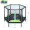 GENKI 55inch Mini Trampoline Rebounder for Kids, Jumping Fitness Trampoline Safety Net Rebounding Pad Mat Handle,Green&Black