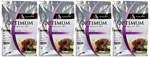 Optimum Puppy with Chicken Dry Dog Food Bag 3kg (Pack of 4)