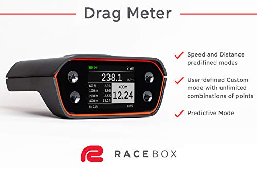 RaceBox 10Hz GPS Based Performance Meter Box with Mobile App Car Race Lap Timer and Drag Meter Racing Accelerometer Data Logger