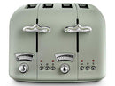 De'Longhi Argento Flora, 4 Slice Toaster, CT04GR, Peppermint Green