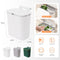 USOR Hanging Kitchen Trash Can with Lid| Green Recycle Kitchen Waste Bins Small Plastic Rubbish Bin Wall Mounted Recycling Garbage Can Under Sink Countertop Compost Bin in Bedroom Bathroom Rv