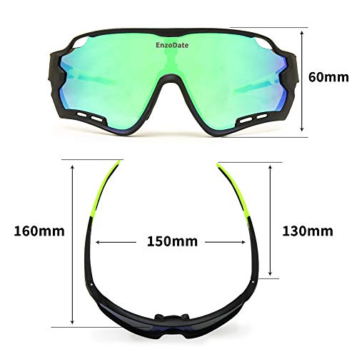 EnzoDate Cycling Polarized Goggles with 3 Lenses for Mountain Bike ATV Outdoor Sports Sunglasses MTB Eyewear