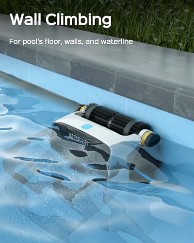 WYBOT Robotic Pool Cleaner, Automatic Pool Vacuum with Quick Clean, Wall Climbing Capability, Powerful Triple Motors, Large Filter Basket, Ideal for Large In-Ground Pools