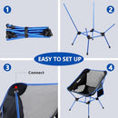 FBSPORT Camping Chair, Portable Folding Chair Lightweight Backpacking Chair Compact & Heavy Duty, Foldable Chair Outdoor with Carry Bag for Hiking Beach Picnic Travel Fishing (1 Pack Dark Blue Large)