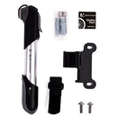 VeloChampion Frame Mounted Alloy 7 Mini Bike Pump Fits Presta (SV) Schrader (AV) Dunlop (DV) 100 PSI. Portable, Compact, Durable and Easy to Use