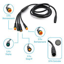 1T4 Convert Wire Electric Bike Extension Cable Electric Bike Throttle Display Light Connector