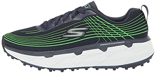 Skechers Men's Go Ultra Max Spikeless Golf Shoe, Navy/Lime, 10 US