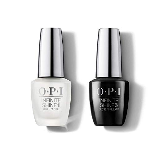 OPI Infinite Shine ProStay Duo Pack, Nail Polish Base Coat Primer and Gloss Top Coat, 15ml