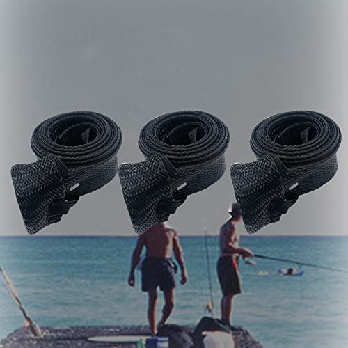 10Pcs Rod Sock Fishing Rod Sleeve Rod Cover Braided Mesh Rod Protector Pole  Gloves Fishing Tools. Flat or Pointed End/Spinning or Casting Rods. for