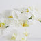 (Milk White) - Dynabit Artificial Orchid Flower Arrangements with White Porcelain Vase, Artificial Bonsai Centrepiece Decoration, Plastic Flowers, Realistic & Lifelike (Milk White)