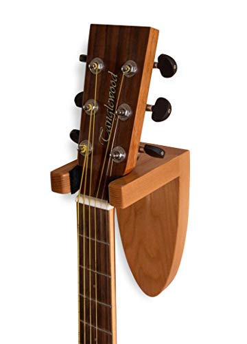 Guitar Holder Wall Mount Ash Wood Wooden Guitar Hanger Hook Stand Rack Guitar Hanger for Electric Classic Acoustic and Bass Guitar Musical Instruments Hardwood (Brown)