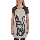 (Apron-a100) - Moslion Cat Apron 80cm x 70cm Cute Animal Kitten All You Need is Love and A Cat Lover Quote Kitchen Chef Waitress Cook Aprons Bib with Adjustable Neck for Women Men Girls