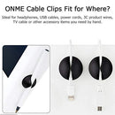 15 Pieces Black Cable Clips Viaky Cord Management System, for Organizing Cable Cords Home and Office, Self Adhesive Cord Holders Desk Cable Organizer