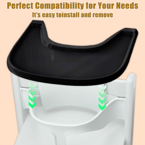 HXEternal Tray Designed Exclusively for Tripp Trapp Chair (Black)