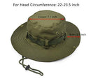 Boonie  Hat, Outdoor Wide Brim Sun Protect Hat, Double Layer Classic US Combat Army Style Bush Jungle Sun Cap for Fishing Hunting Camping Green