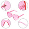 Maxdot Heart Shape Sunglasses Party Sunglasses Transparent Pink