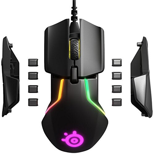 SteelSeries Rival 600 Wired 7-Button 96-128g Gaming Mouse - Prism 3-Zone RGB Illumination - 12,000 CPI - TrueMove3+ Dual Optical Sensor - 0.5 Lift-Off Distance