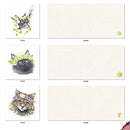 10 'Fabulous Felines' All-Occasion Assortment of Blank Notes - Boxed Square-Top Kitten Greeting Cards - Fun Cat and Animal Stationery Notecards with Envelopes 4 x 5.12 inch AMQ5649OCB-B1x10