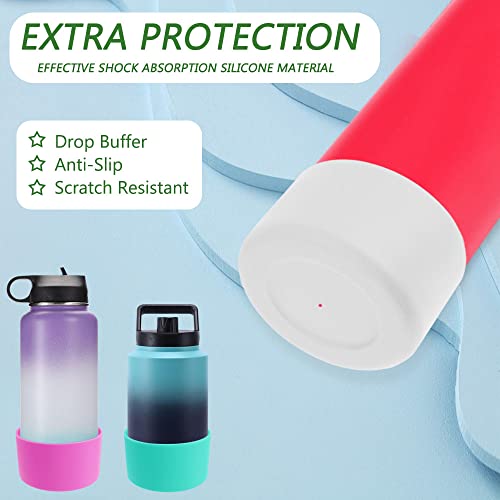 3 Pcs Silicone Protective Boot for Water Bottle, SENHAI Anti-Slip Water Bottle Bottom Sleeve Cover Accessories Compatible with MIRA, Hydro Flask, Simple Modern and Iron Flask Water Bottles