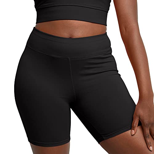 Hanes Women's Stretch Jersey Bike Short, Black, Small