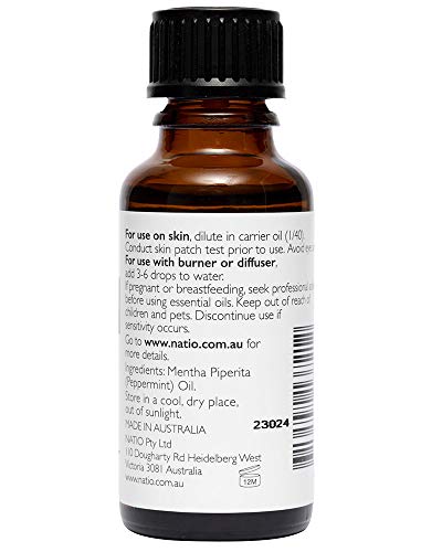 Natio Pure Essential Oil, Peppermint, 25ml