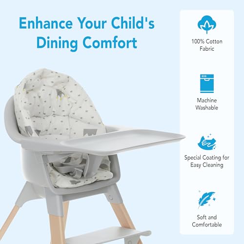 High Chair Seat Cushion Compatible with Stokke Clikk High Chair - Soft 100% Cotton Seat Pad for Stokke Clikk High Chair - Machine Washable