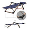 JR Joyreap Reclining Folding Deck Lounge Widening and Strengthening Sun Beach Chair for Outdoor Camping (Blue)