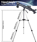 [2023 Upgraded] Telescopes for Adults Astronomy, 70mm Aperture 700mm AZ Mount Astronomical Refracting HD Telescope for Kids Beginners Telescope with Adjustable Tripod, Nylon Bag, Phone Adapter