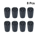 BESPORTBLE 8pcs Rubber Tips for Trekking Poles Pole Caps Ends Rubber Durable Anti-Slip Practical Sticks Caps Replacement for Hiking Climbing