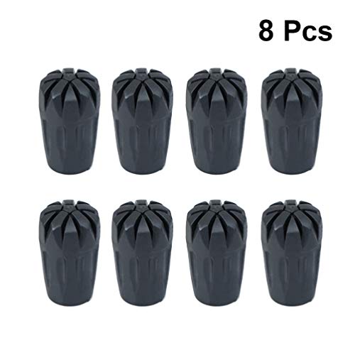 BESPORTBLE 8pcs Rubber Tips for Trekking Poles Pole Caps Ends Rubber Durable Anti-Slip Practical Sticks Caps Replacement for Hiking Climbing