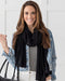 zestt Dreamsoft Travel Scarf, Wrap and Shawl for Women, Organic Cotton, Black, Unisize