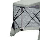 Outsunny 6-Sided Hexagon Pop Up Party Tent Gazebo with Mesh Netting Walls & Shaded Interior, 12' x 12', Beige