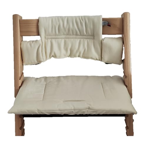 Shabany® High Chair Seat Cushion 100% Organic Cotton Classic Cushion Seat Cover High Chair Cushion 2-Piece Suitable for Stokke Tripp Trapp Children's High Chair Machine Washable Easy Attachment (Dances)