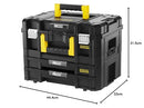 Stanley FatMax Tstak Combination Toolbox - 21.5 L Includes Box with 2 Drawers and Metal Clips - Pack of 1 - FMST1-71981