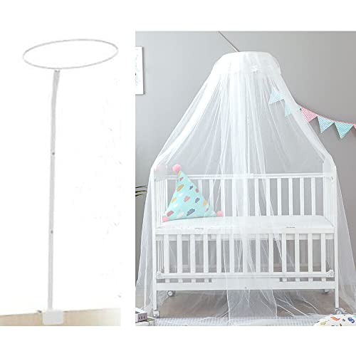 Baby Bed Canopy with Adjustable Clip-on Stand, Baby Crib Cot Net Tent, Hanging Dome Curtain Netting Mesh Bed Cover Net for Prevent Mosquito