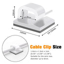 50 Packs Viaky Wire Clips Adhesive Cable Clips Cable Holder Wire Management, Worked Great for Fixing Your Various Wires, Network Cable, RV Wires, USB Cords, Car Cable, TV Coax Cable (S Size-transparent)