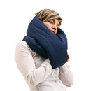 Huzi Infinity Pillow - Versatile Soft Neck Support Scarf Travel Pillow for Sleep in Flight, Airplane (Navy)