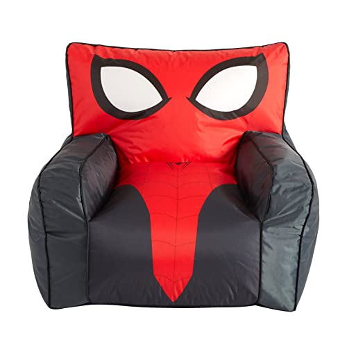 Idea Nuova Marvel Spiderman Oversized Gaming Bean Bag Chair with Side Pocket