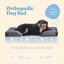 Orthopedic Sofa Dog Bed - Ultra Comfortable Dog Bed for Medium Dogs - Breathable & Waterproof Pet Bed- Egg Foam Sofa Bed with Extra Head and Neck Support - Removable Washable Cover with Nonslip Bottom