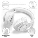 Bluetooth Headphones Wireless,Tuinyo Over Ear Stereo Wireless Headset 35H Playtime with deep bass, Soft Memory-Protein Earmuffs, Built-in Mic Wired Mode PC/Cell Phones/TV-White