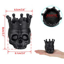 SUMNACON Resin Candle Holder for Table Home Decoration Candle Holder Candle Holder Skull Shape Decor for Christmas All Saints(Black)