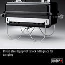 Weber Go-Anywhere Charcoal Black BBQ -Portable BBQ Grill for Outdoor Cooking, Camping, Backyard, Deck, Beach - Compact, Versatile, Portable Barbeque