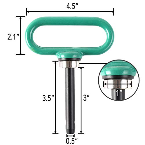 TonGass Dia.1/2" Lawn Mower Trailer Magnetic Hitch Pin Compatible with John Deere, Craftsman, Ryobi, Husqvarna, Cub Cadet Lawn Tractor PN. L63768