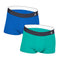 JustWears Trunks - Pack of 2 | Anti Chafing No Ride Up Organic Underwear for Men | Perfect for Everyday Wear or Sports like Walking Cycling & Running, Blue & Green, M